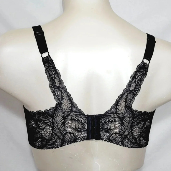 42D Paramour 115027 Lou Lou Lace Unlined UW‎ Bra Black - Picture 3 of 11